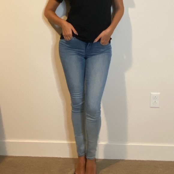 Express Mid-Rise Leggings Denim Jeans - Picture 9 of 10